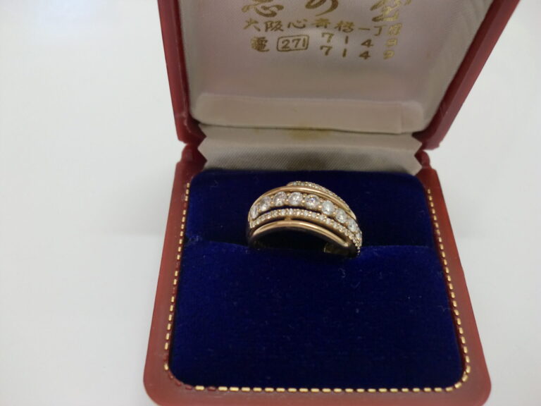 K18　リング　メレーダイヤ1.0Ct