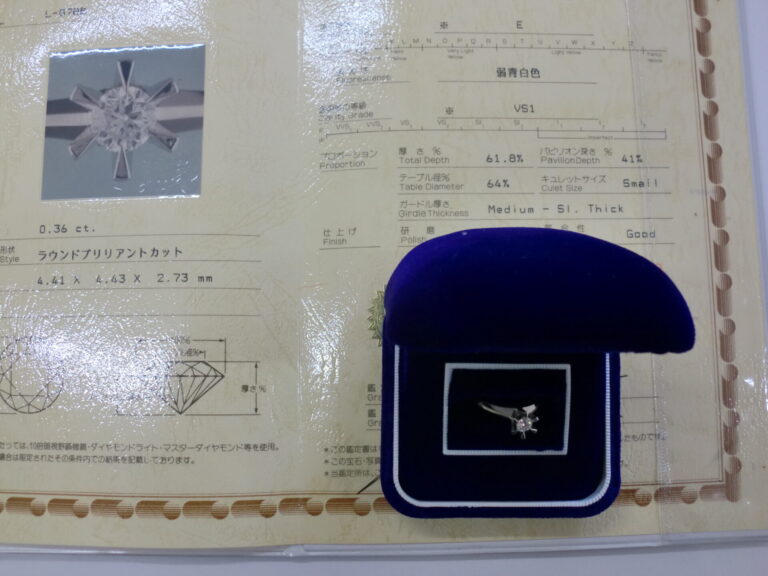 Pt900　リング　ダイヤモンド0.36Ct