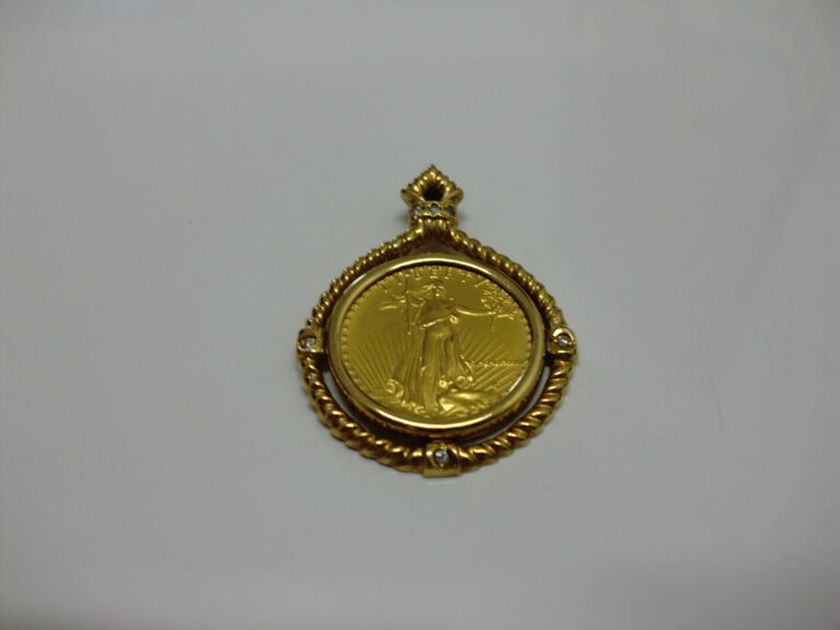 イーグル金貨 1/10 OZ 枠（K18/メレーダイヤ）