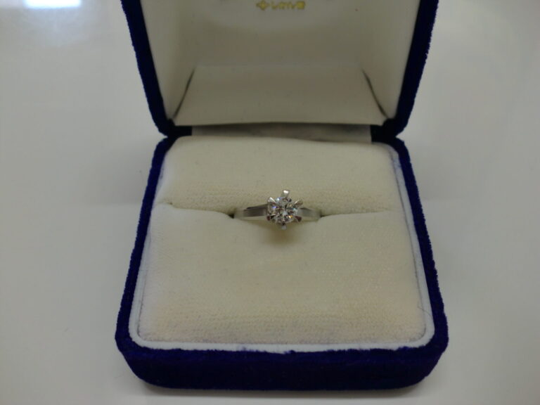 Pt850　リング　ダイヤ0.48Ct