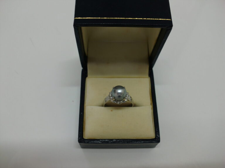 Pt900　リング　MD0.06Ct　パール8.0ｍｍ