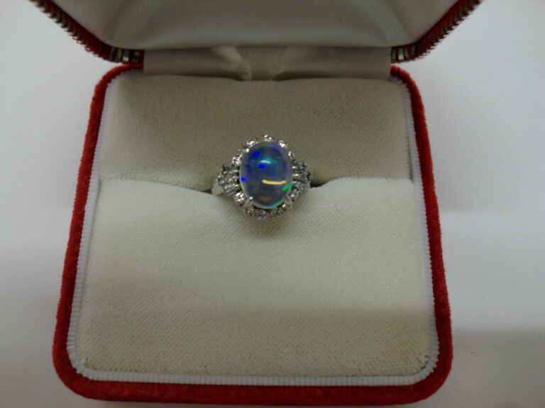 Pm900　リング　MD0.31Ct　MD0.24Ct　ウォーターオパール2.55Ct