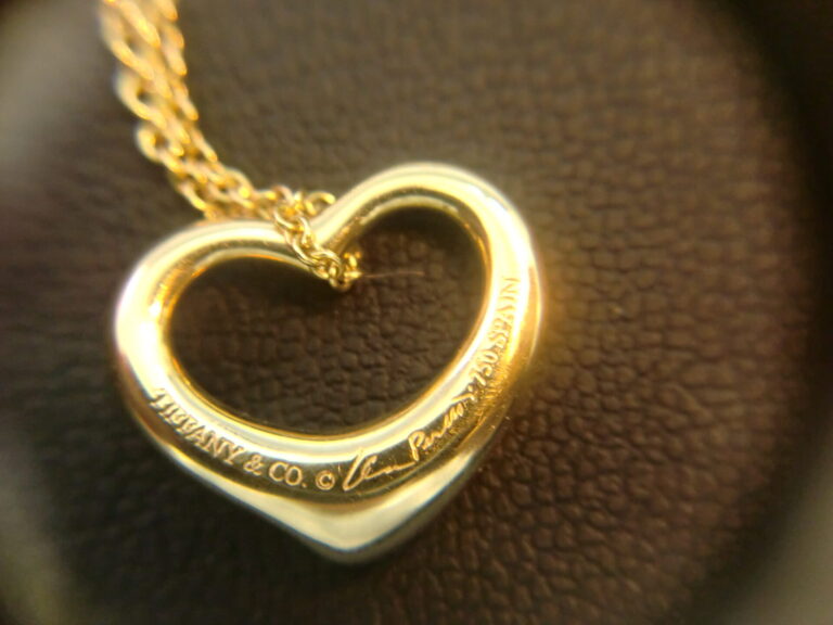 TIFFANY&CO. ティファニー 750YG オープンハート ネックレス