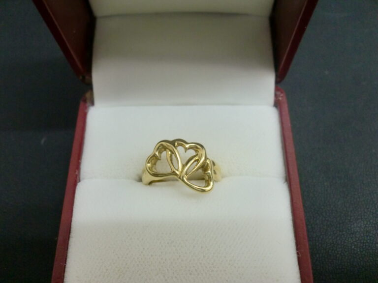 TIFFANY&CO. ティファニー 750YG トリプルハート リング