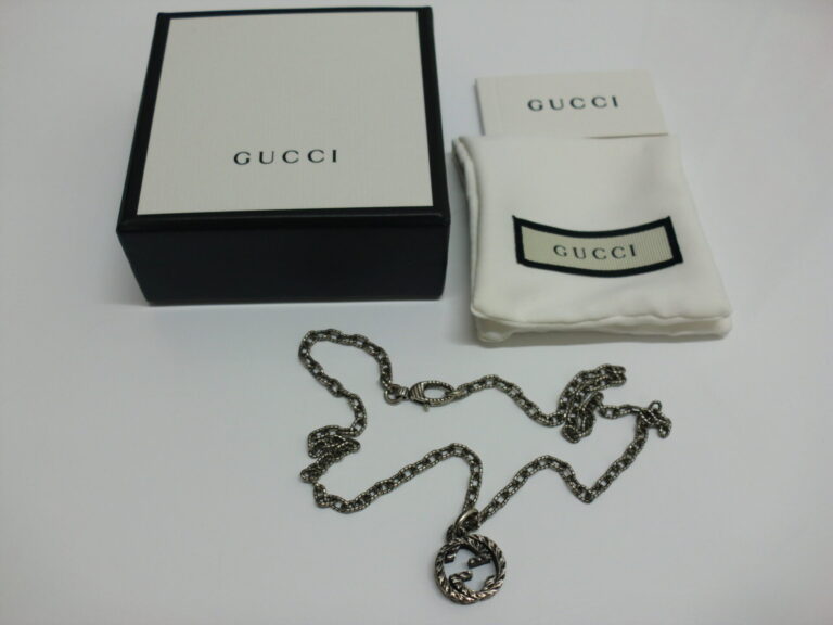 GUCCI グッチ SV925 GGロゴ インターロッキング ネックレス