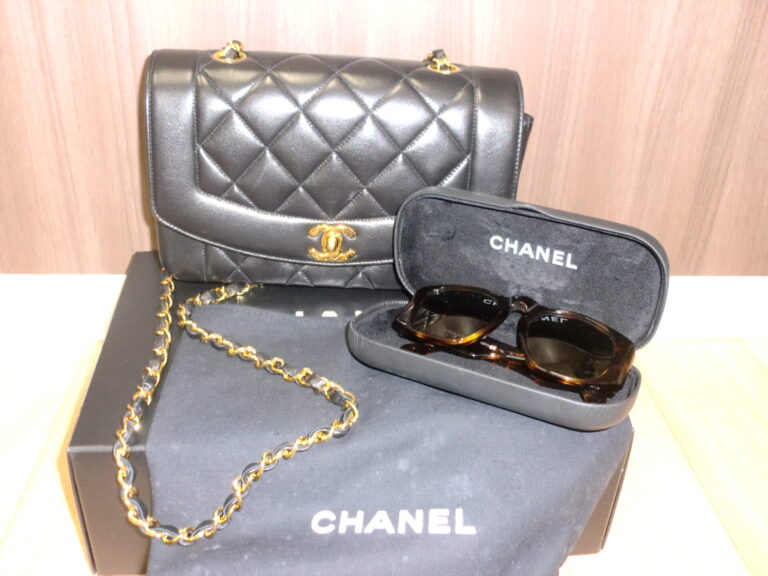 CHANEL シャネル マトラッセ ラムスキンチェーンショルダーバッグ とサングラス